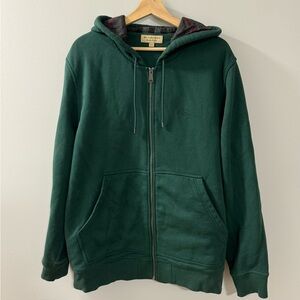 Green Burberry Zip Hoodie (small tear)
